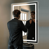 Backlit/Frontlit, Vanity Mirror with Lights, Touch Switch, Anti - Fog, Adjustable 3 - Color Temperature & Remembrance, CRI 90+, LED Mirror for Bathroom, Accord Style - BUILDMYPLACE