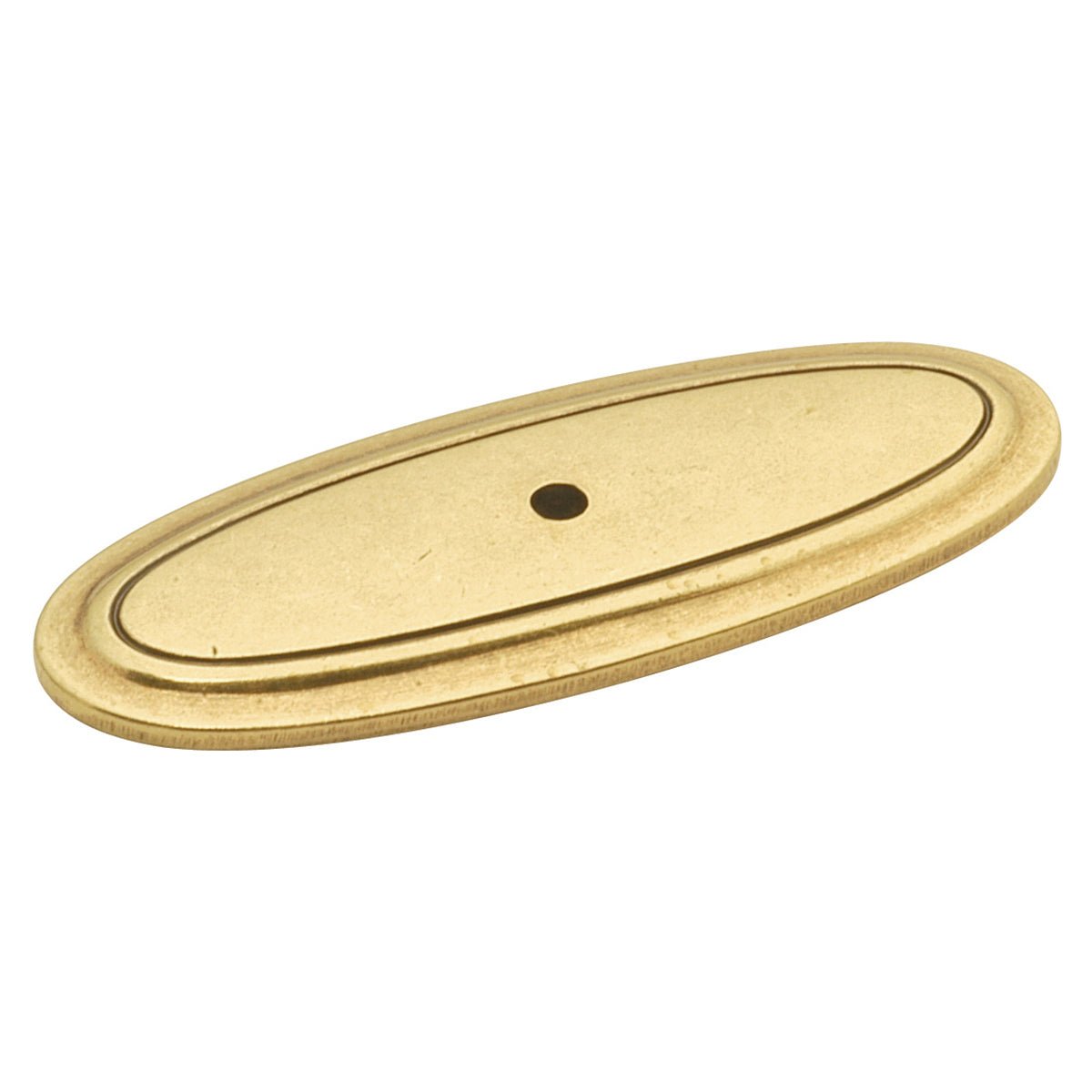 Backplate Knob 3 Inch X 1 - 1/8 Inch Oval - Hickory Hardware - Manor House Collection - BUILDMYPLACE