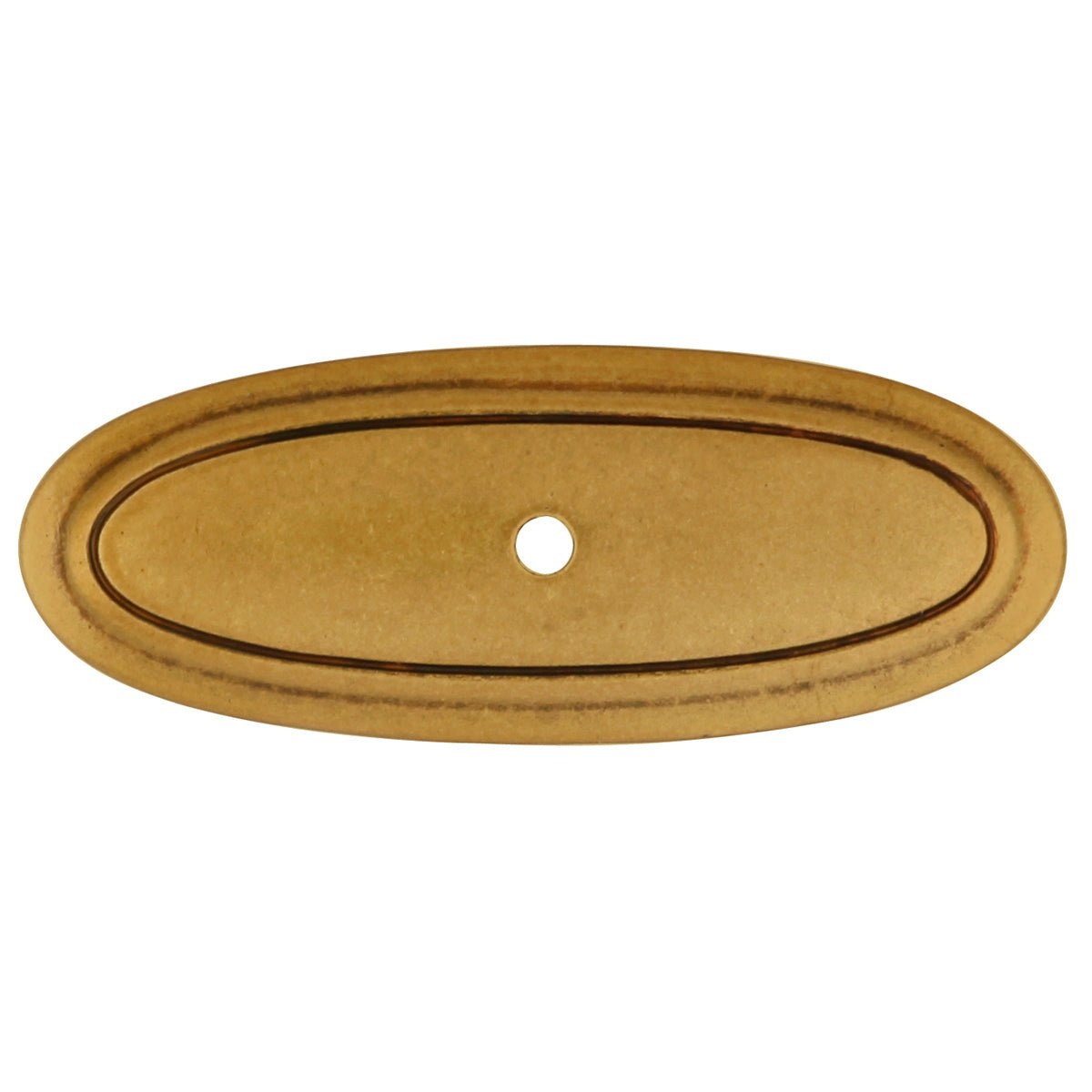 Backplate Knob 3 Inch X 1 - 1/8 Inch Oval - Hickory Hardware - Manor House Collection - BUILDMYPLACE