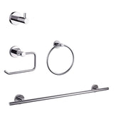 Bagno Nera 4 - Piece Bathroom Accessory Set - Chrome - BUILDMYPLACE
