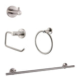 Bagno Nera 4 - Piece Bathroom Accessory Set - Satin Nickel - BUILDMYPLACE