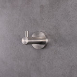 Bagno Nera Stainless Steel Wall Mount Bathroom Robe Hook in Satin Nickel - BUILDMYPLACE