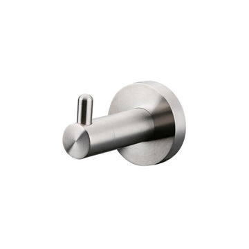 Bagno Nera Stainless Steel Wall Mount Bathroom Robe Hook in Satin Nickel