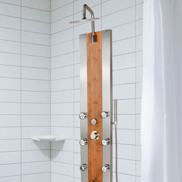 Bamboo Wood ShowerSpa Bali Panel Bali with 10