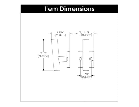 Bar Hook 7/8 Inch Center to Center - Hickory Hardware - BUILDMYPLACE