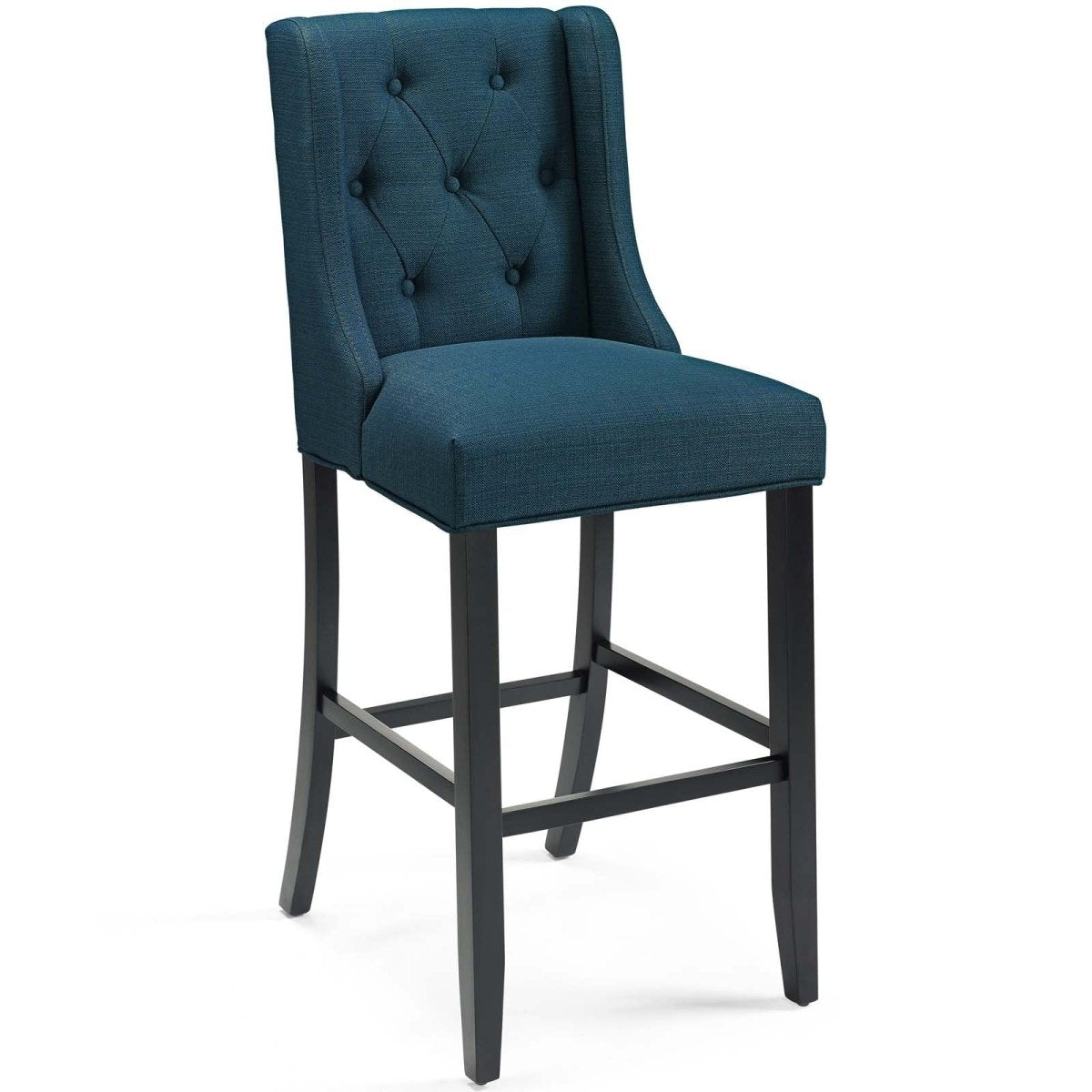 Baronet Bar Stool Upholstered Fabric Set of 2 - BUILDMYPLACE