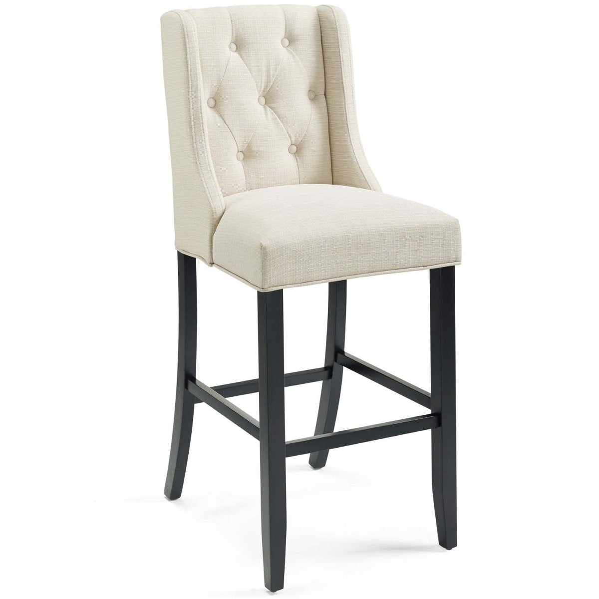 Baronet Bar Stool Upholstered Fabric Set of 2 - BUILDMYPLACE