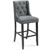 Baronet Bar Stool Upholstered Fabric Set of 2 - BUILDMYPLACE