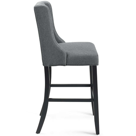 Baronet Bar Stool Upholstered Fabric Set of 2 - BUILDMYPLACE