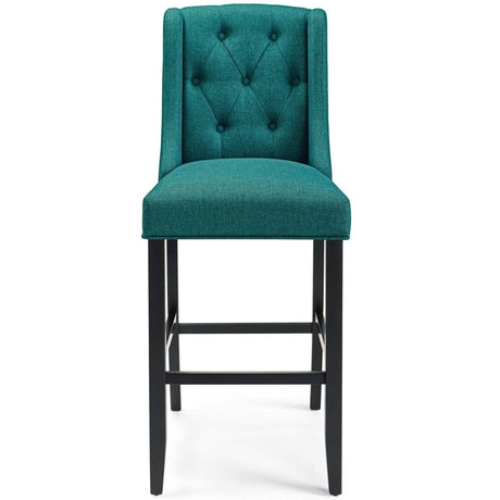 Baronet Bar Stool Upholstered Fabric Set of 2 - BUILDMYPLACE