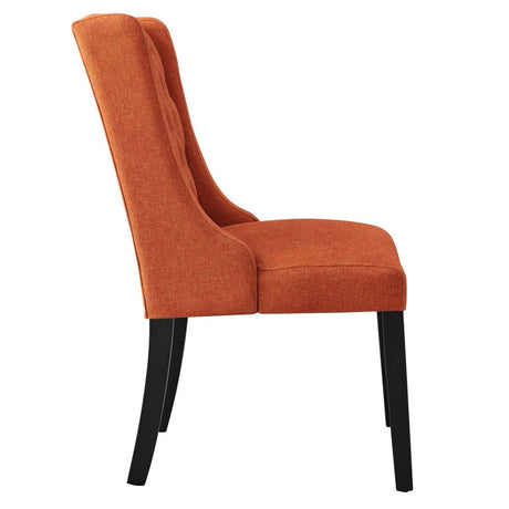 Baronet Button Tufted Fabric Dining Chair - BUILDMYPLACE