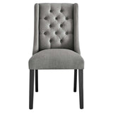 Baronet Button Tufted Fabric Dining Chair - BUILDMYPLACE