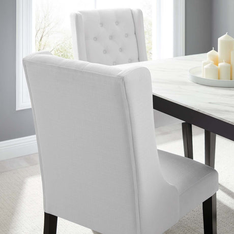 Baronet Button Tufted Fabric Dining Chair - BUILDMYPLACE