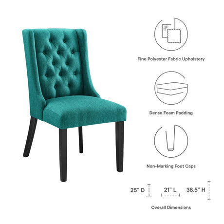 Baronet Button Tufted Fabric Dining Chair - BUILDMYPLACE