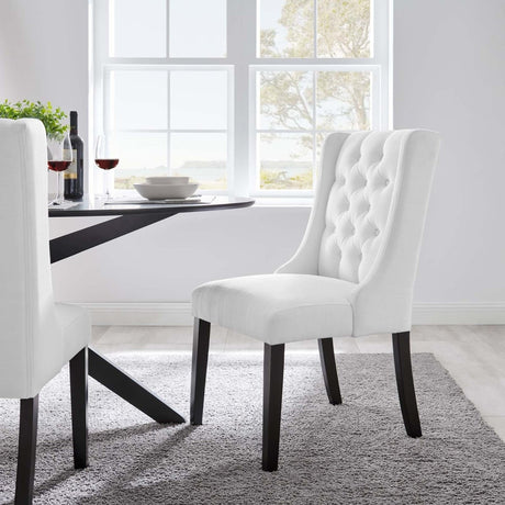 Baronet Button Tufted Fabric Dining Chair - BUILDMYPLACE