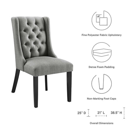 Baronet Button Tufted Fabric Dining Chair - BUILDMYPLACE