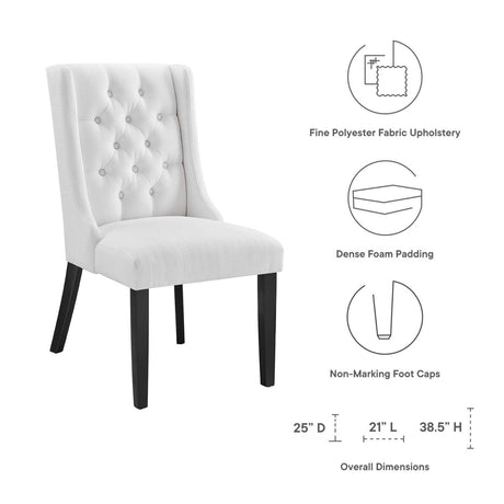 Baronet Button Tufted Fabric Dining Chair - BUILDMYPLACE