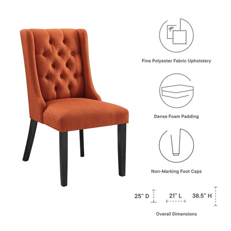 Baronet Button Tufted Fabric Dining Chair - BUILDMYPLACE