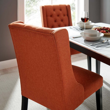 Baronet Button Tufted Fabric Dining Chair - BUILDMYPLACE