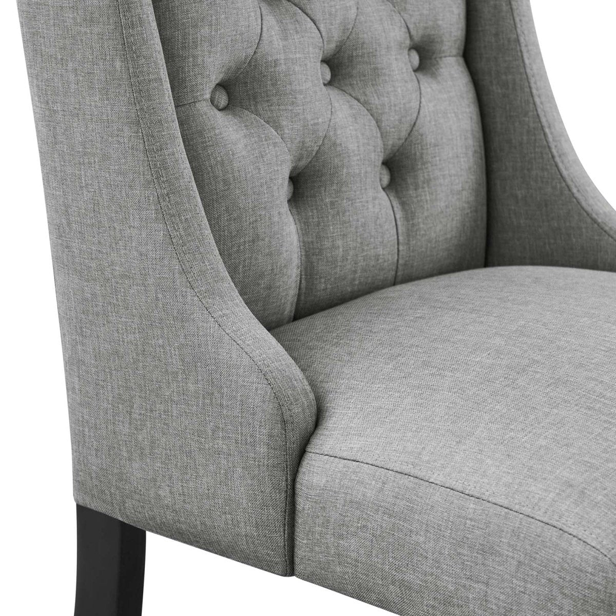 Baronet Button Tufted Fabric Dining Chair - BUILDMYPLACE