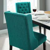 Baronet Button Tufted Fabric Dining Chair - BUILDMYPLACE