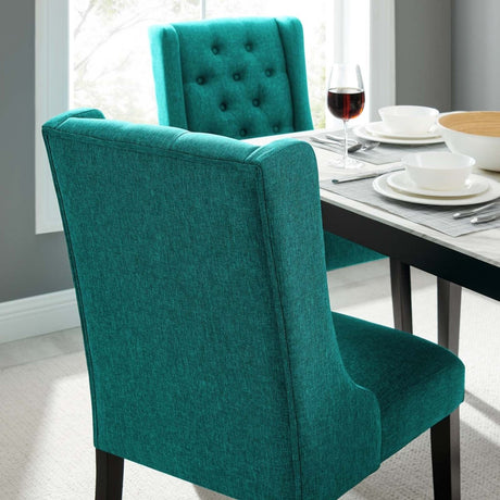 Baronet Button Tufted Fabric Dining Chair - BUILDMYPLACE