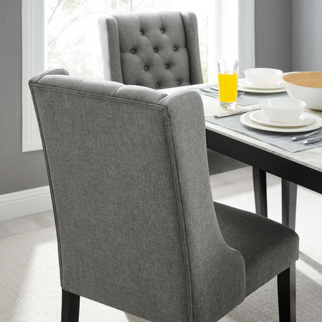Baronet Button Tufted Fabric Dining Chair - BUILDMYPLACE