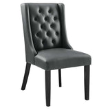 Baronet Button Tufted Vegan Leather Dining Chair - BUILDMYPLACE