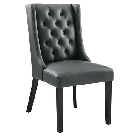 Baronet Button Tufted Vegan Leather Dining Chair - BUILDMYPLACE