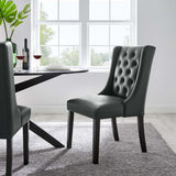 Baronet Button Tufted Vegan Leather Dining Chair - BUILDMYPLACE