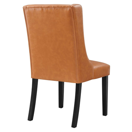 Baronet Button Tufted Vegan Leather Dining Chair - BUILDMYPLACE