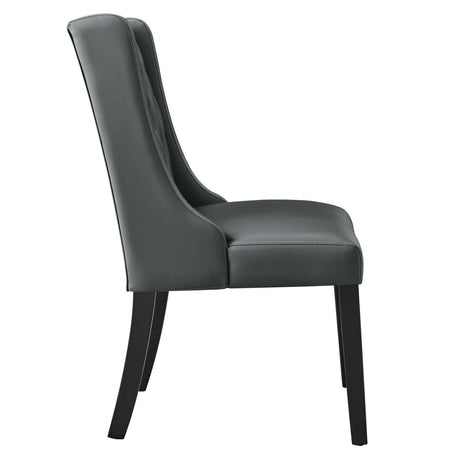 Baronet Button Tufted Vegan Leather Dining Chair - BUILDMYPLACE