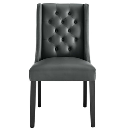 Baronet Button Tufted Vegan Leather Dining Chair - BUILDMYPLACE