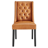 Baronet Button Tufted Vegan Leather Dining Chair - BUILDMYPLACE
