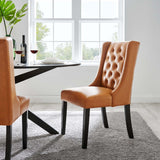 Baronet Button Tufted Vegan Leather Dining Chair - BUILDMYPLACE