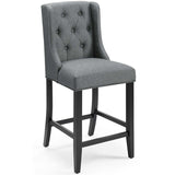 Baronet Counter Bar Stool Upholstered Fabric Set of 2 - BUILDMYPLACE