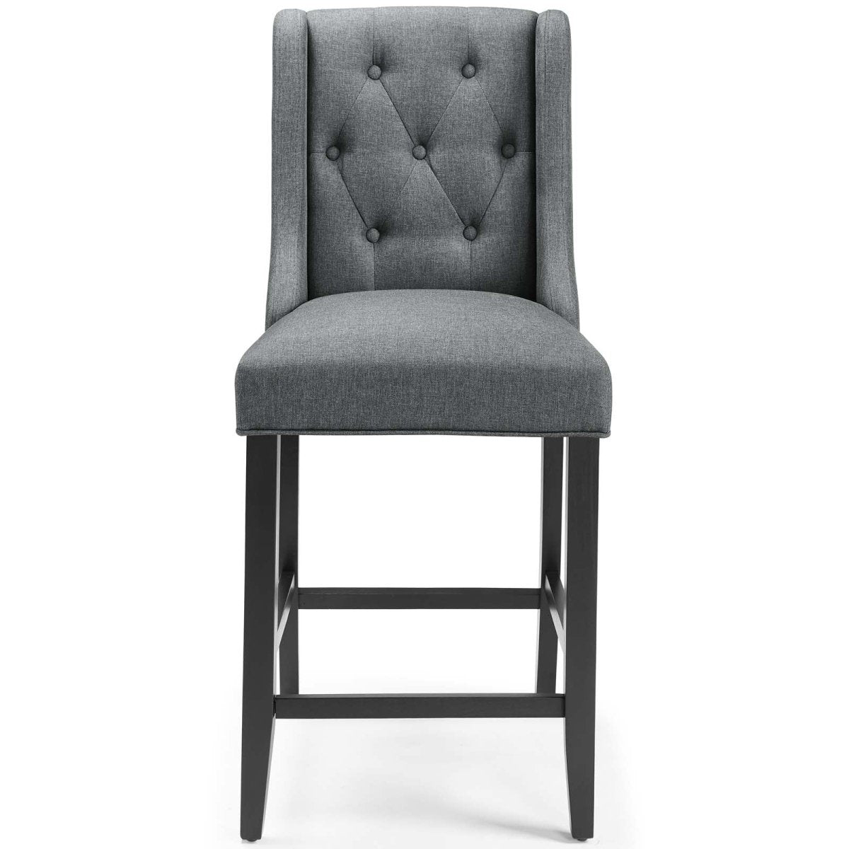 Baronet Counter Bar Stool Upholstered Fabric Set of 2 - BUILDMYPLACE