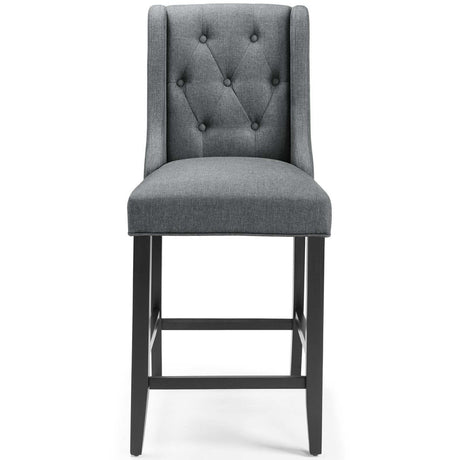 Baronet Counter Bar Stool Upholstered Fabric Set of 2 - BUILDMYPLACE