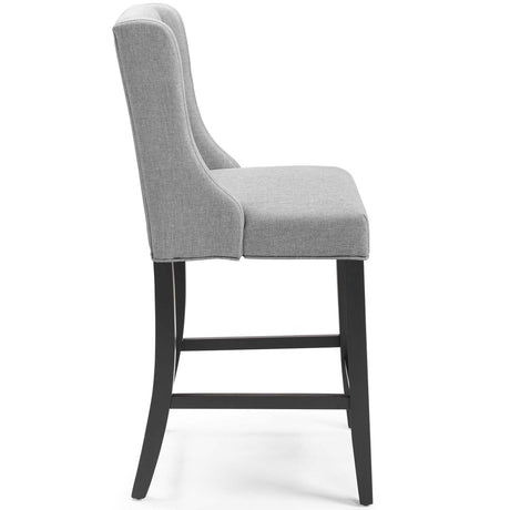 Baronet Counter Bar Stool Upholstered Fabric Set of 2 - BUILDMYPLACE