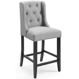 Baronet Counter Bar Stool Upholstered Fabric Set of 2 - BUILDMYPLACE