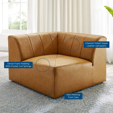 Bartlett Vegan Leather Corner Chair - BUILDMYPLACE