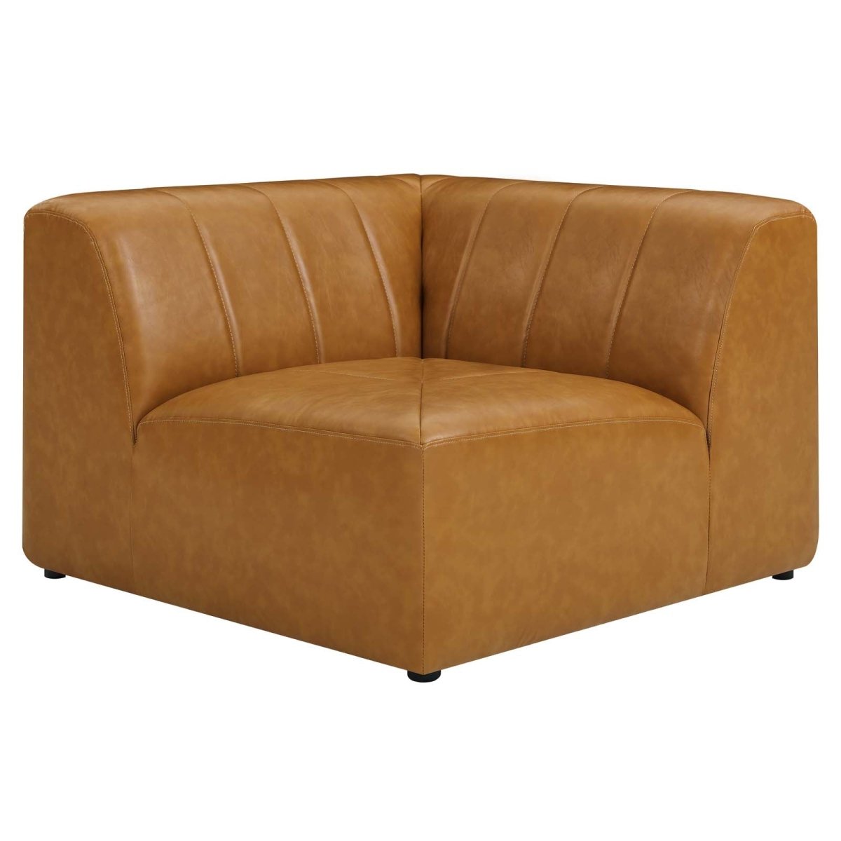 Bartlett Vegan Leather Corner Chair - BUILDMYPLACE