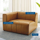 Bartlett Vegan Leather Left - Arm Chair - BUILDMYPLACE