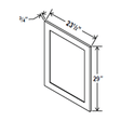 Base Decorative Door Panel - 23 1/2"W x 29"H x 3/4"D - Aria Shaker Espresso - BUILDMYPLACE