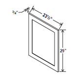 Base Decorative Door Panel - 23 1/2"W x 29"H x 3/4"D - Aria Shaker Espresso - BUILDMYPLACE