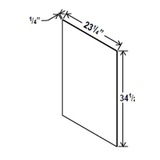 Base Skin Veneer Panel - 23 1/4W x 34 1/2H x 1/4D - Aspen Charcoal Grey - RTA - BUILDMYPLACE