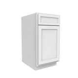 Base Waste Basket - 18 x 34 1/2 x 24 - Aria White Shaker - RTA - BUILDMYPLACE