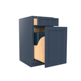 Base Waste Basket - 18 x 34 1/2 x 24 - Blue Shaker Cabinet - BUILDMYPLACE