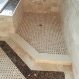 Basketweave Allure Crema Polished Marble Mosaic - BUILDMYPLACE