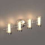 Bathroom Light Fixtures, 4000K, Dimmable, Brushed Nickel Finish, Wall Mount, Damp Location, Vanity Lighting - BUILDMYPLACE